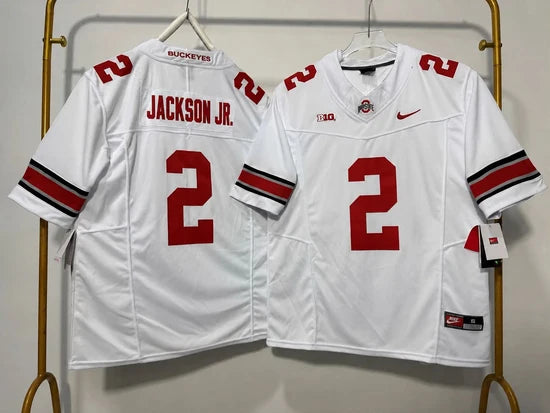 OHIO STATE BUCKEYES KENYATTA JACKSON JR WHITE JERSEY