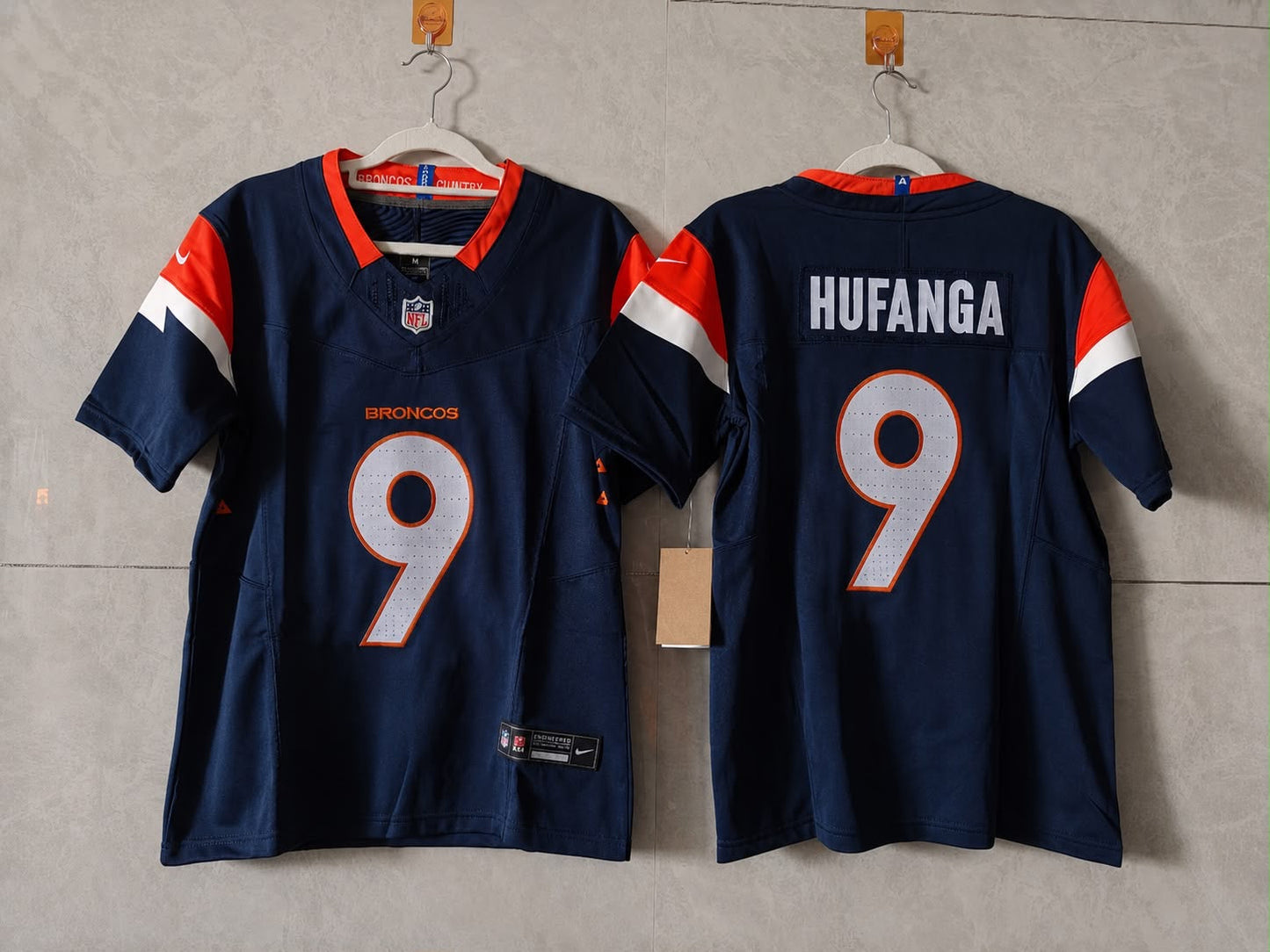 DENVER BRONCOS TALANOA HUFANGA BLUE JERSEY