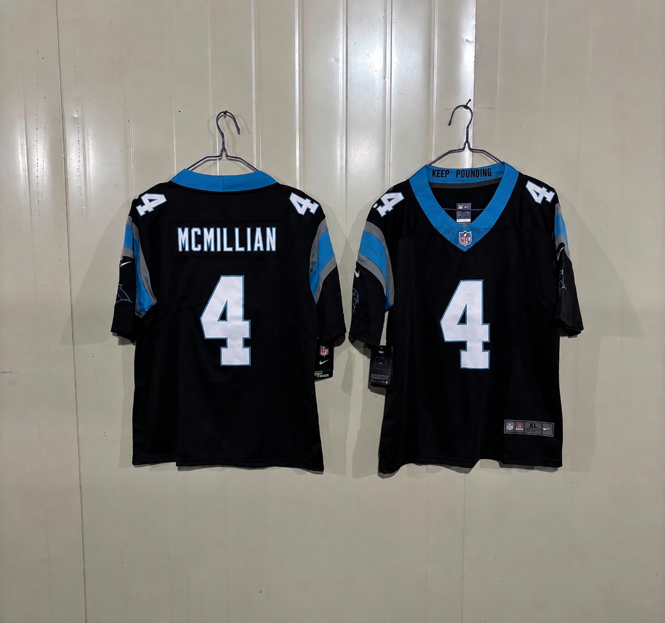 CAROLINA PANTHERS TETAIROA MCMILLIAN BLACK JERSEY