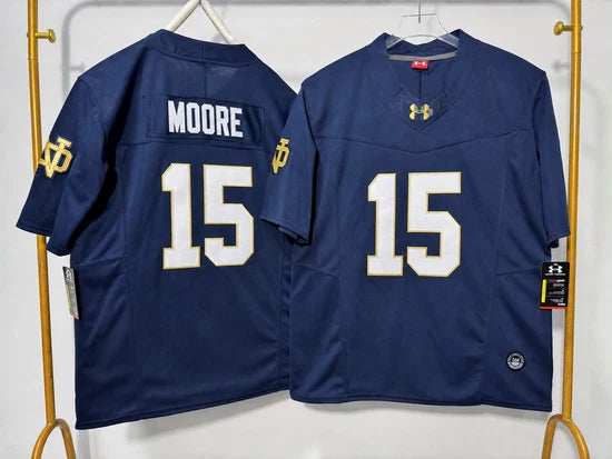 NORTE DAME FIGHTING IRISH LEONARD MOORE BLUE JERSEY
