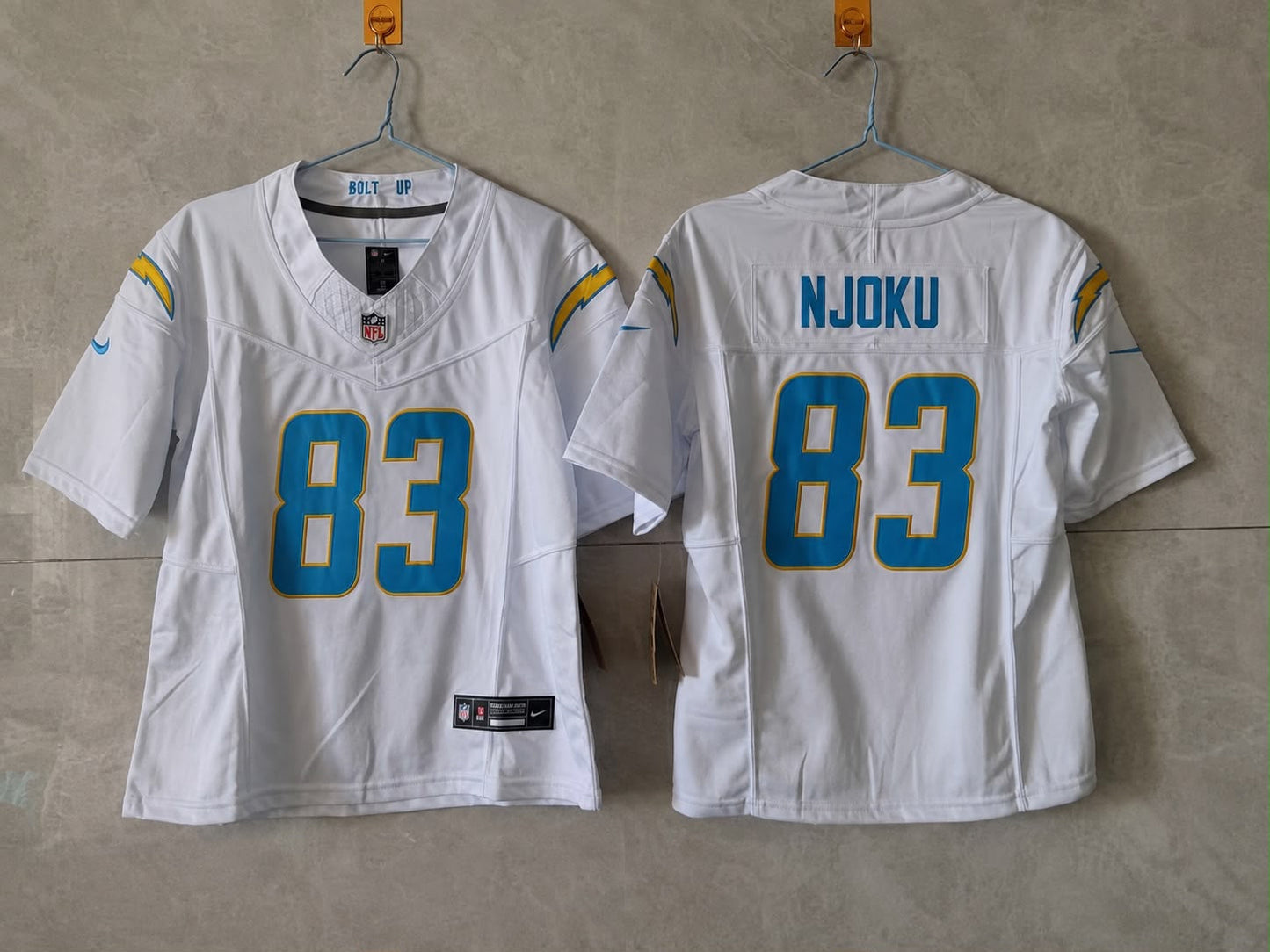 LOS ANGELES CHARGERS DAVID NJOKU WHITE JERSEY