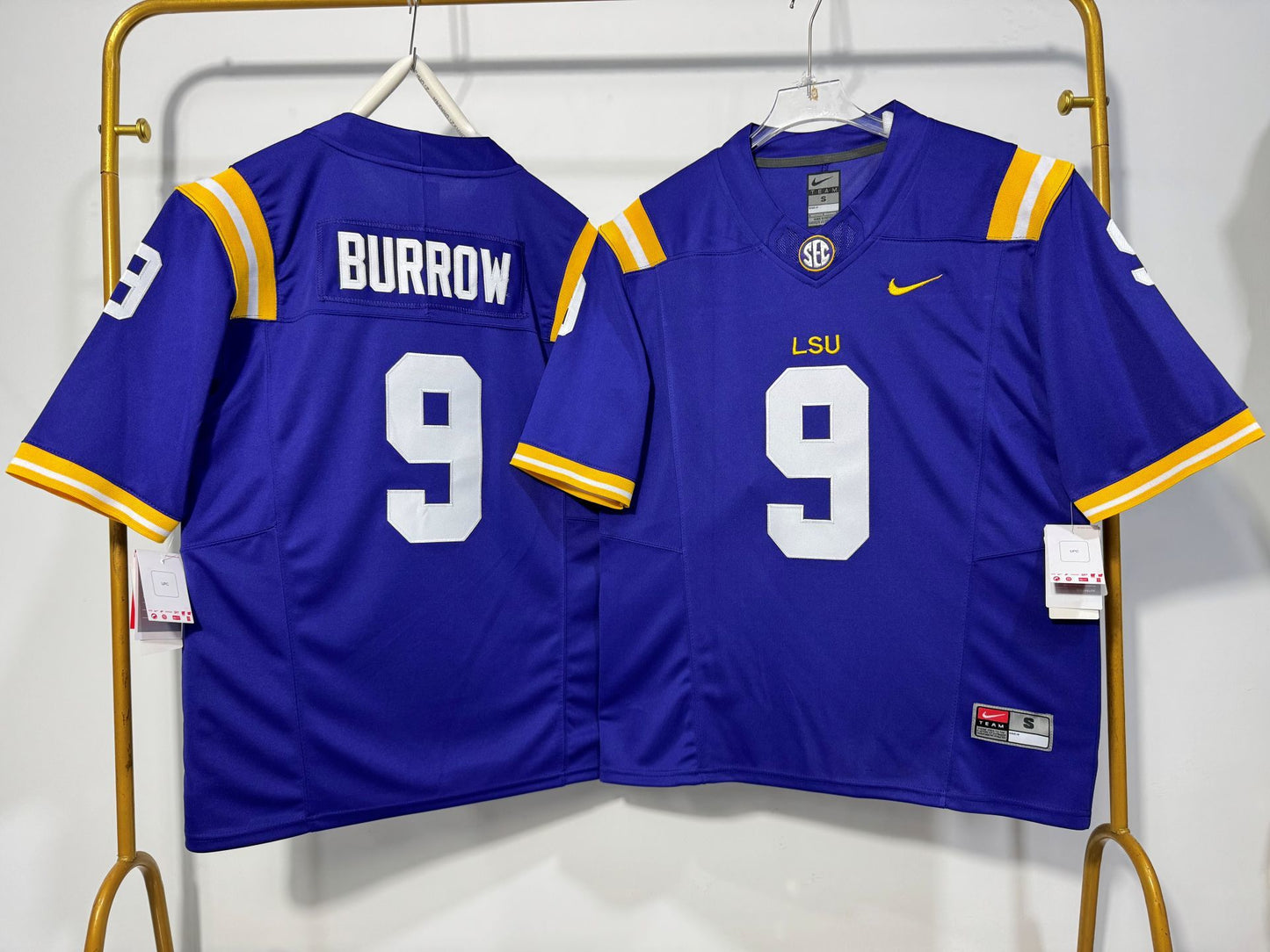 LSU TIGERS JOE BURROW PURPLE JERSEY