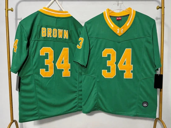 NORTE DAME FIGHTING IRISH DRAYK BROWN GREEN AND GOLD JERSEY