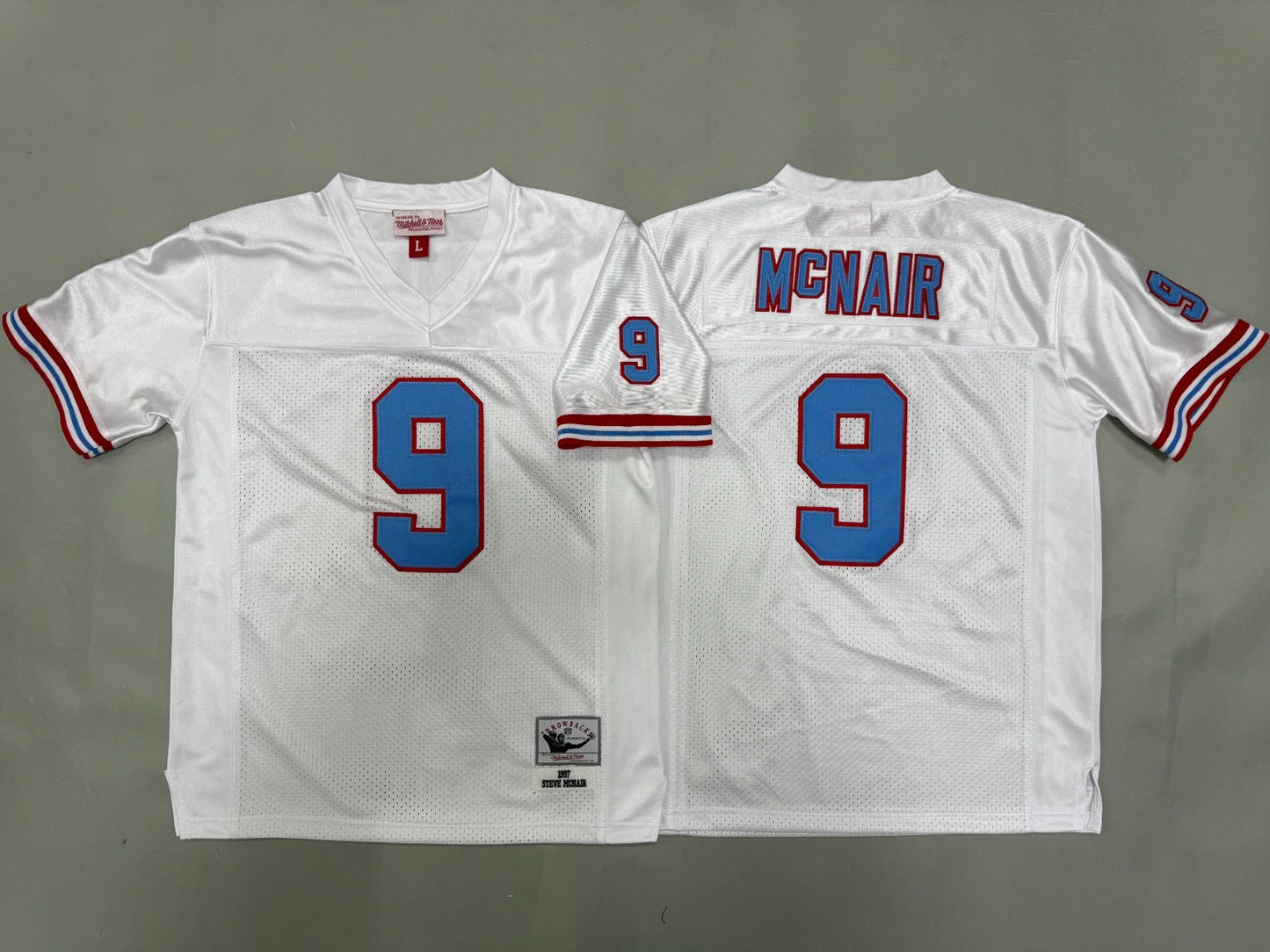 HOUSTON OILERS STEVE MCNAIR WHITE JERSEY