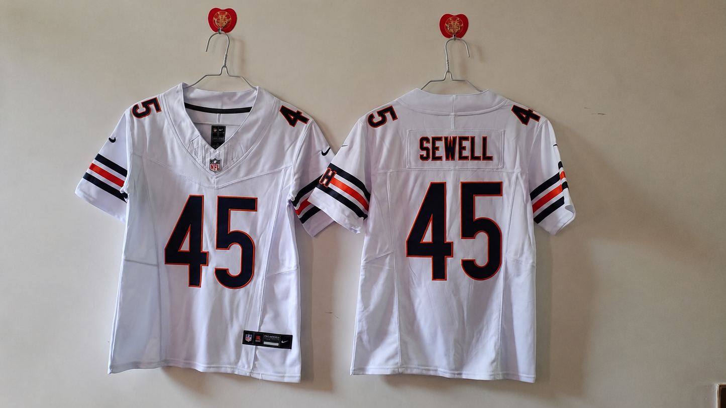 CHICAGO BEARS NEPHI SEWELL WHITE JERSEY