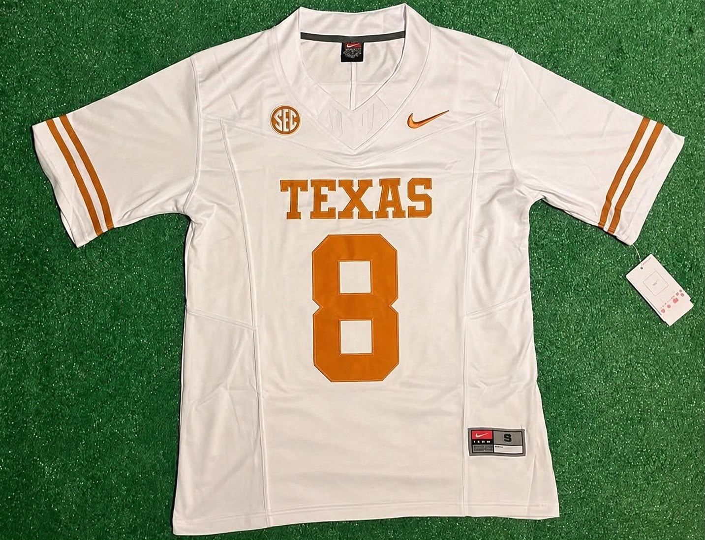 TEXAS LONGHORNS JORDAN COLEMAN WHITE JERSEY
