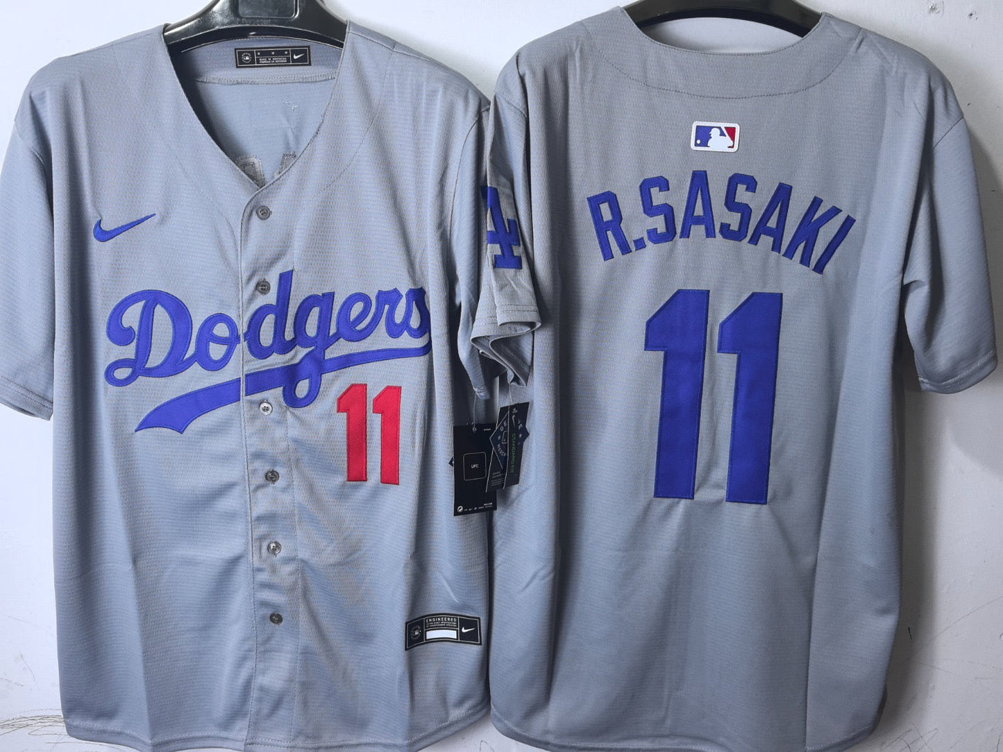 Los Angeles Dodgers Roki Sasaki Grey Jersey