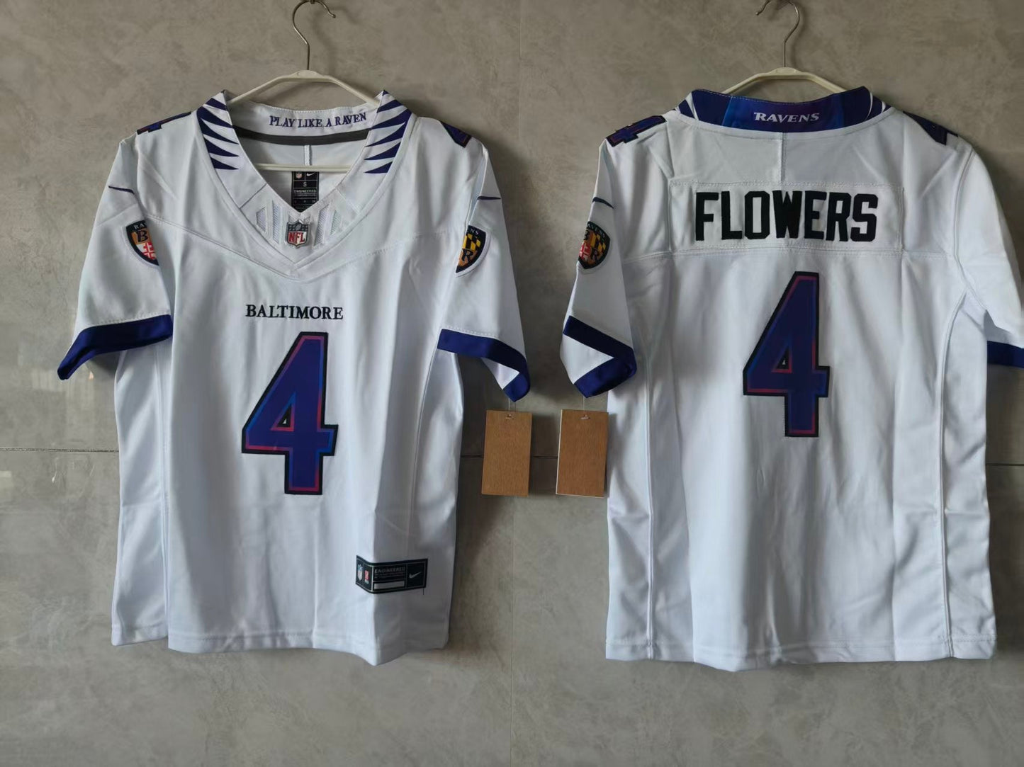 Baltimore Ravens Zay Flowers White Jersey