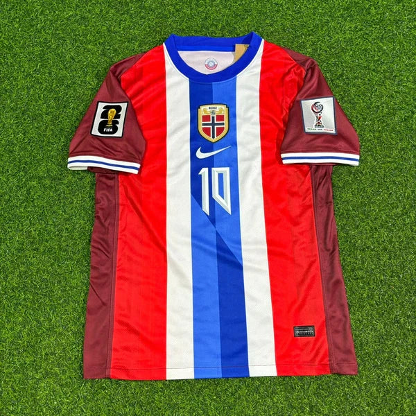 2026 WORLD CUP MARTIN ODEGAARD TEAM NORWAY RED JERSEY