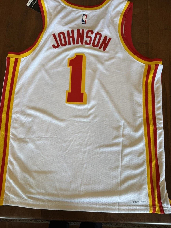 ATLANTA HAWKS JALEN JOHNSON WHITE JERSEY