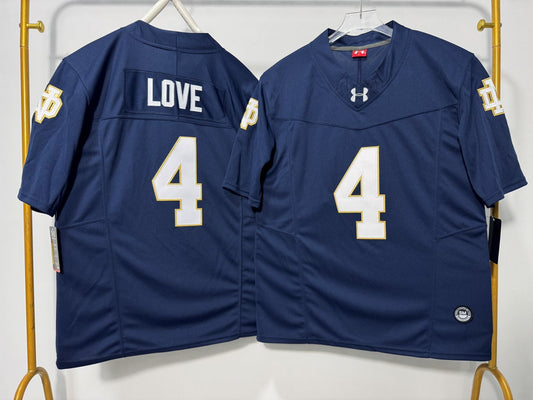 NORTE DAME FIGHTING IRISH JEREMIYAH LOVE BLUE JERSEY