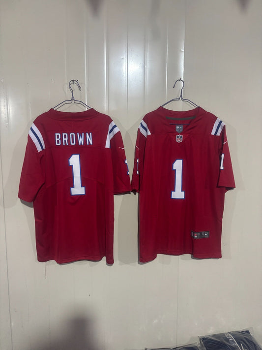 NEW ENGLAND PATRIOTS AJ BROWN RED JERSEY