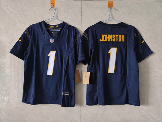 LOS ANGELES CHARGERS QUENTIN JOHNSTON DARK BLUE JERSEY