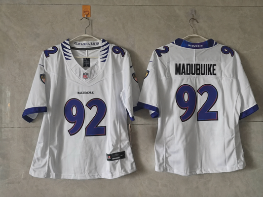 BALTIMORE RAVENS NNAMDI MADUBUIKE WHITE JERSEY
