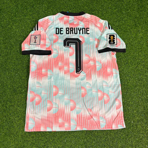 2026 WORLD CUP KEVIN DE BRUYNE TEAM BELGIUM RED AND BLUE JERSEY
