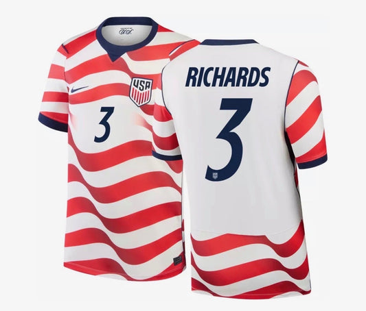 2026 WORLD CUP CHRIS RICHARDS TEAM USA RED AND WHITE JERSEY