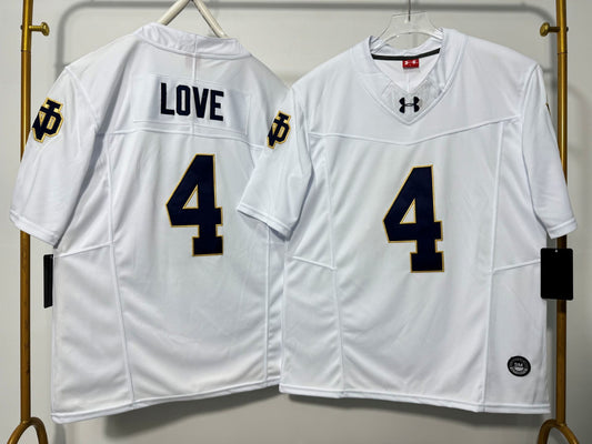 NORTE DAME FIGHTING IRISH JEREMIYAH LOVE WHITE JERSEY