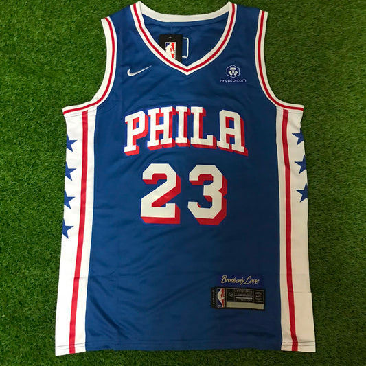PHILADELPHIA 76ERS LEBRON JAMES BLUE JERSEY
