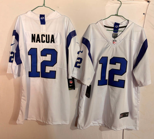 LOS ANGELES RAMS PUKA NACUA WHITE JERSEY