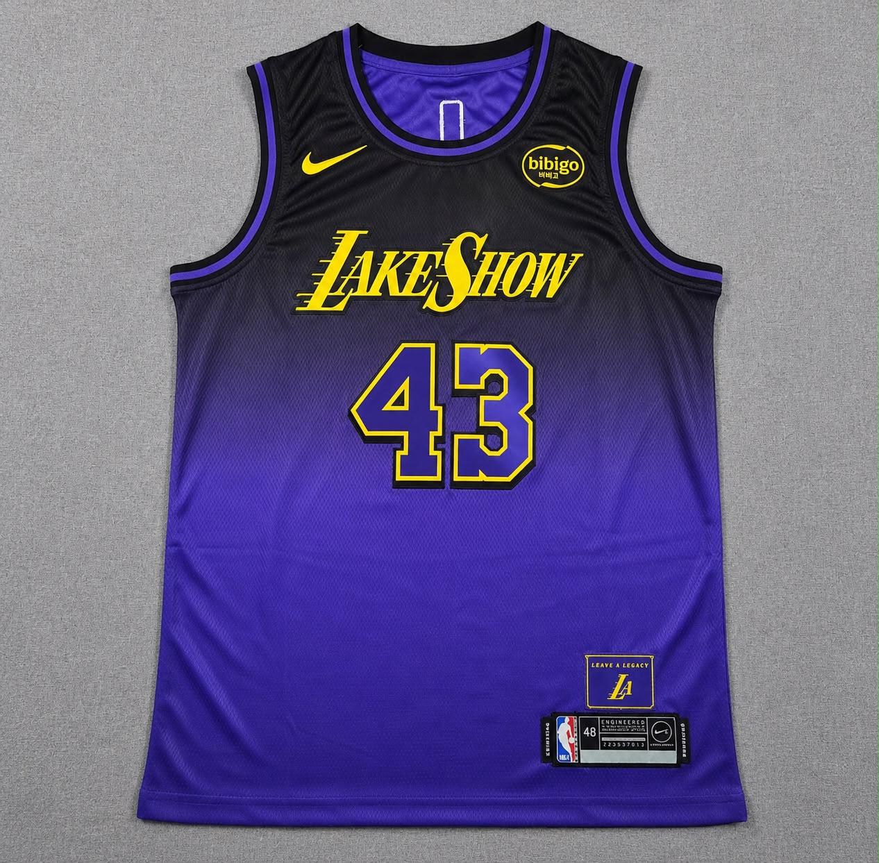 LOS ANGELES LAKERS CAMERON CARR PURPLE JERSEY