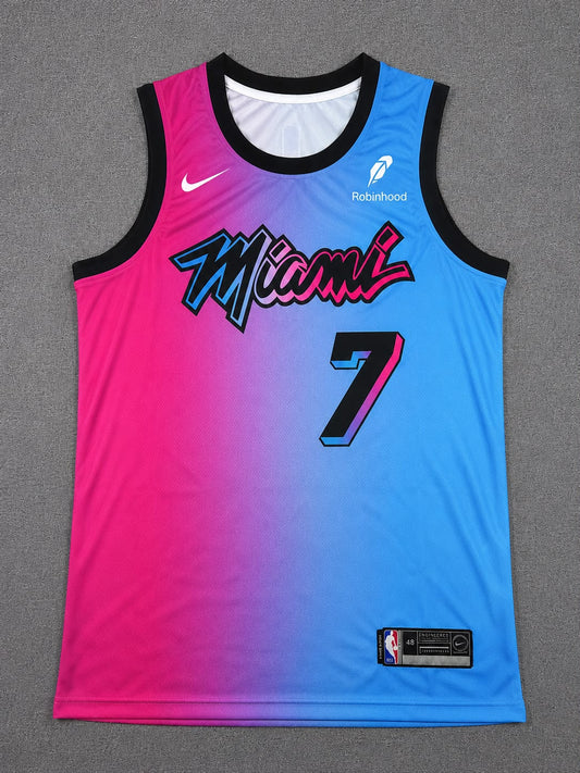 MIAMI HEAT GIANNIS ANTETOKOUNMPO PINK AND BLUE JERSEY