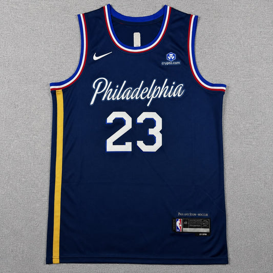 PHILADELPHIA 76ERS LEBRON JAMES BLUE JERSEY