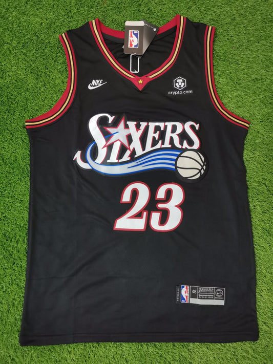PHILADELPHIA 76ERS LEBRON JAMES CRYPTO BLACK JERSEY
