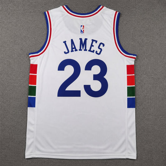 PHILADELPHIA 76ERS LEBRON JAMES WHITE JERSEY