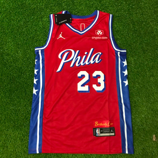 PHILADELPHIA 76ERS LEBRON JAMES RED JERSEY