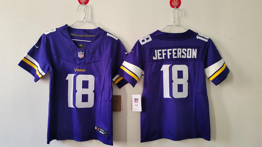 MINNESOTA VIKINGS JUSTIN JEFFERSON PURPLE JERSEY
