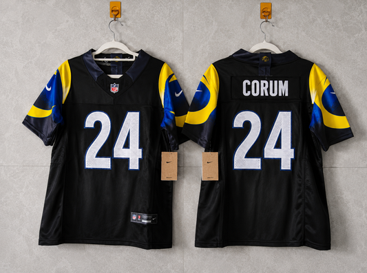 LOS ANGELES RAMS BLAKE CORUM BLACK JERSEY