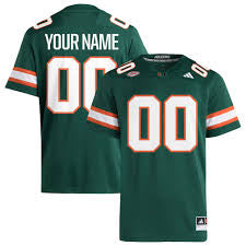 MIAMI HURRICANES GREEN CUSTOM JERSEY