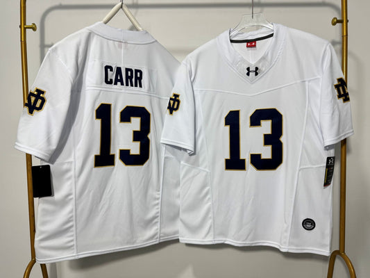 NORTE DAME FIGHTING IRISH CJ CARR WHITE JERSEY