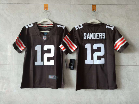 CLEVELAND BROWNS SHEDUER SANDERS BROWN JERSEY