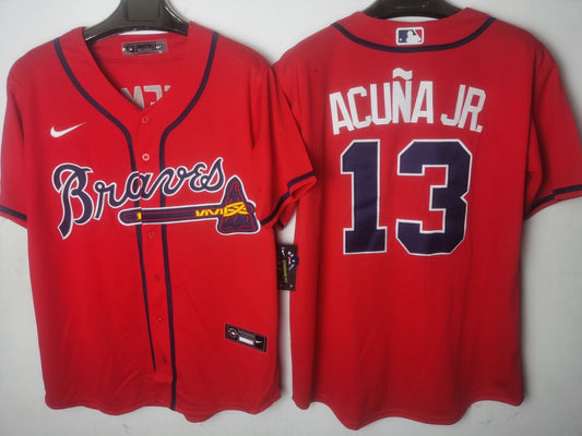 Atlanta Braves Ronald Acuna Jr Red Jersey