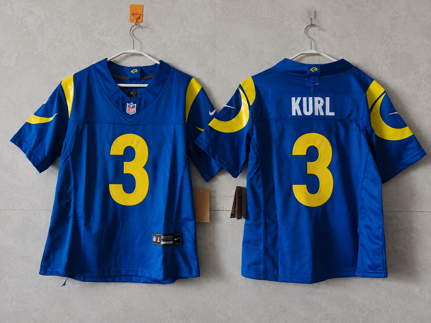 LOS ANGELES RAMS KAMREN CURL BLUE JERSEY