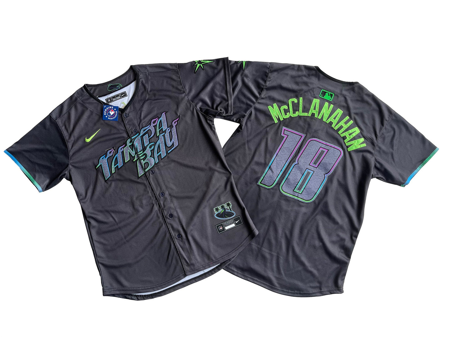 TAMPA BAY RAYS SHANE MCCLANAHAN BLACK JERSEY