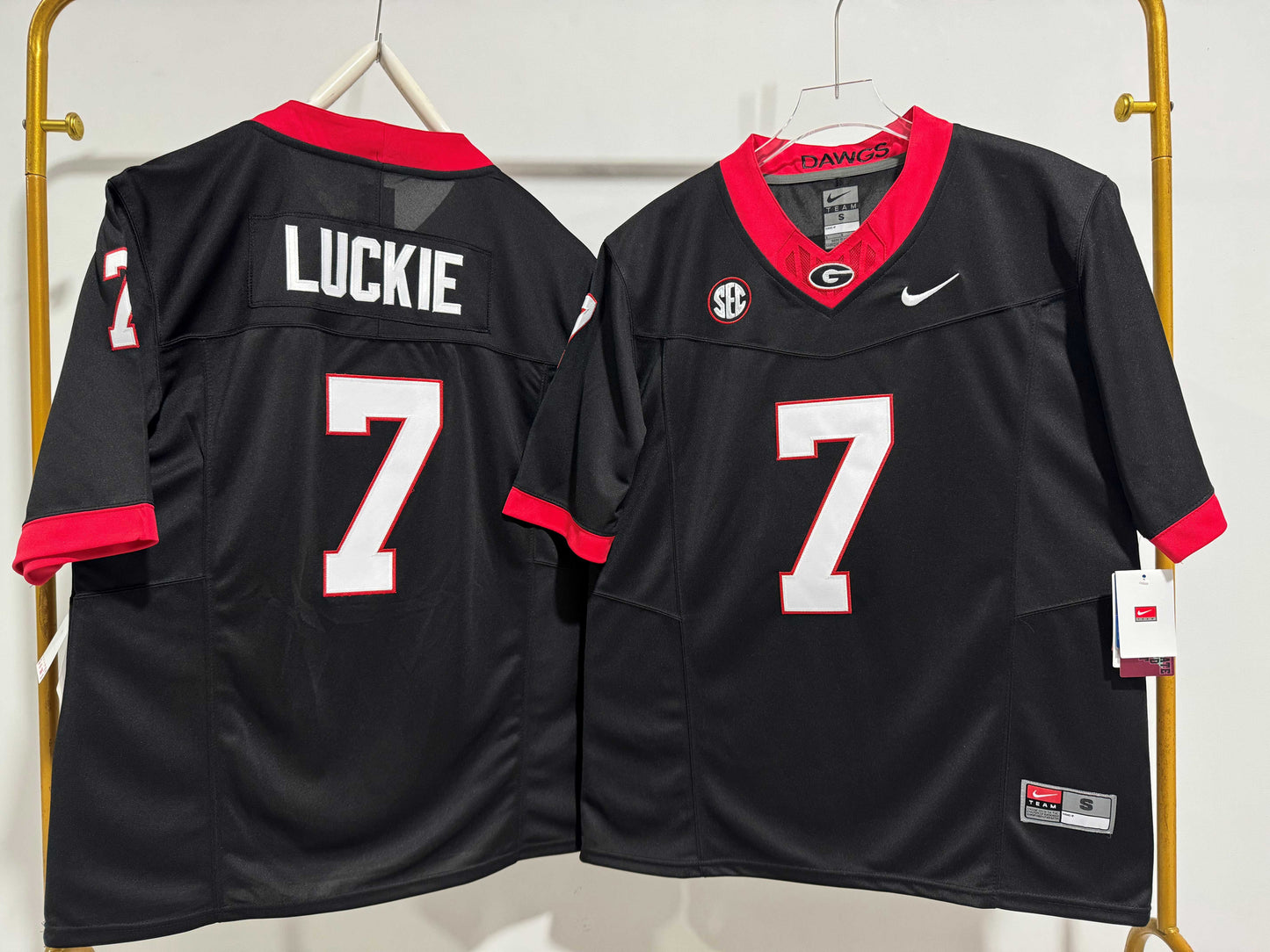GEORGIA BULLDOGS LAWSON LUCKIE BLACK JERSEY