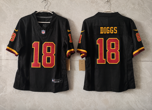 WASHINGTON COMMANDERS STEFON DIGGS BLACK JERSEY