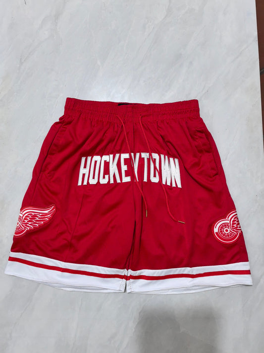 DETROIT RED WINGS RED SHORTS