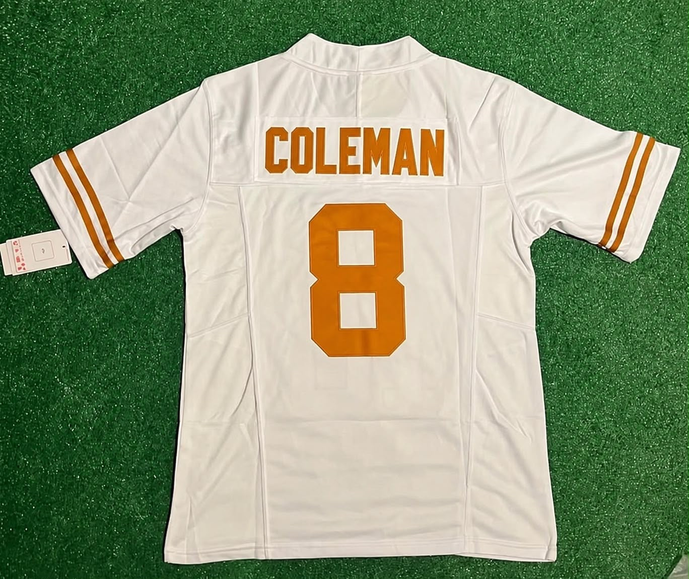 TEXAS LONGHORNS JORDAN COLEMAN WHITE JERSEY