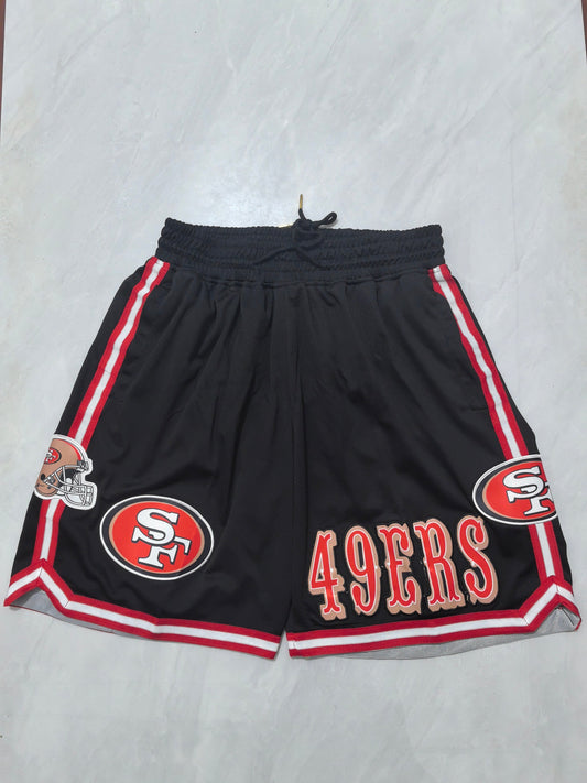 SAN FRANCISCO 49ERS BLACK SHORTS