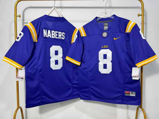 LSU TIGERS MALIK NABERS PURPLE JERSEY