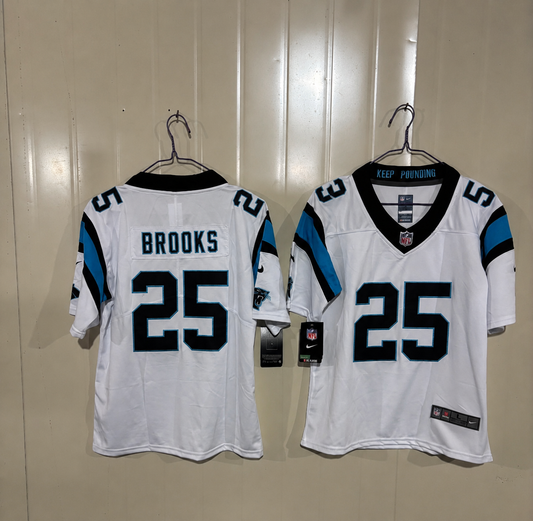 CAROLINA PANTHERS JONATHON BROOKS WHITE JERSEY