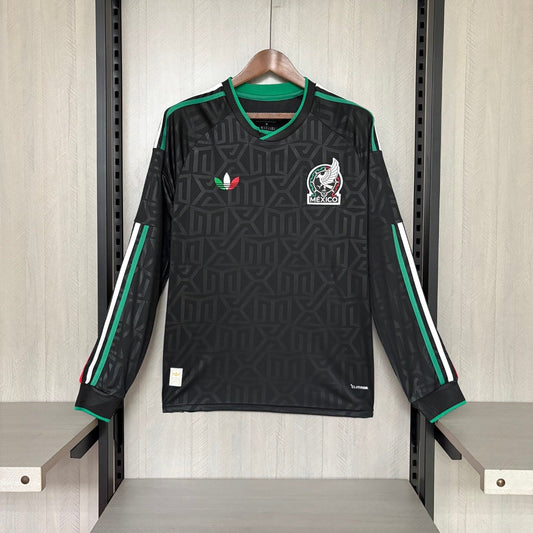 2026 World Cup Team Mexico Black Long sleeve Jersey