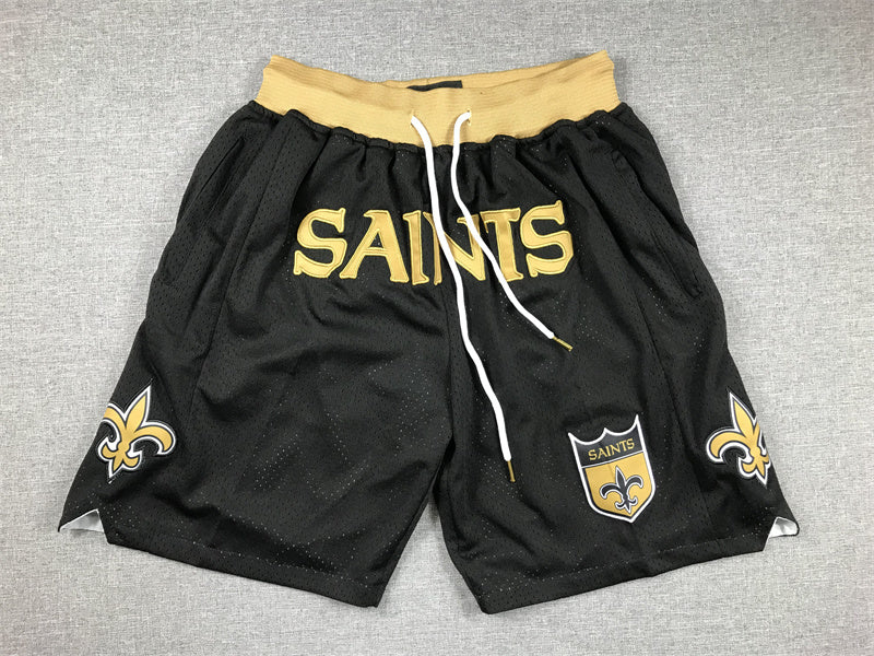 NEW ORLEANS SAINTS BLACK SHORTS