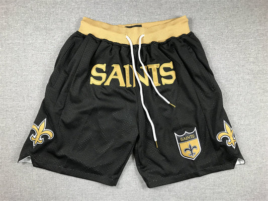 NEW ORLEANS SAINTS BLACK SHORTS