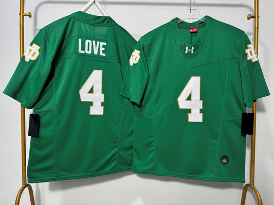 NORTE DAME FIGHTING IRISH JEREMIYAH LOVE GREEN JERSEY
