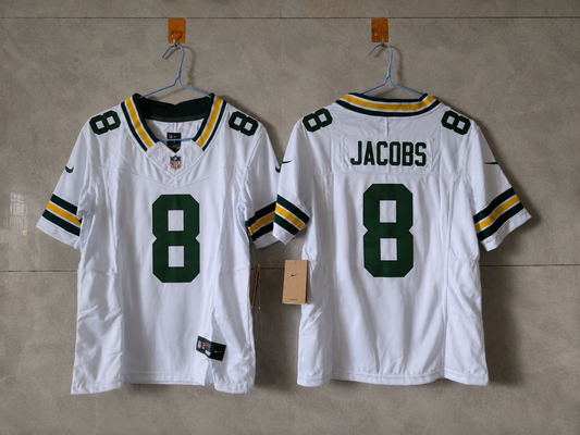 GREEN BAY PACKERS JOSH JACOBS WHITE JERSEY