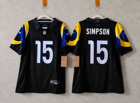 LOS ANGELES RAMS TY SIMPSON BLACK JERSEY